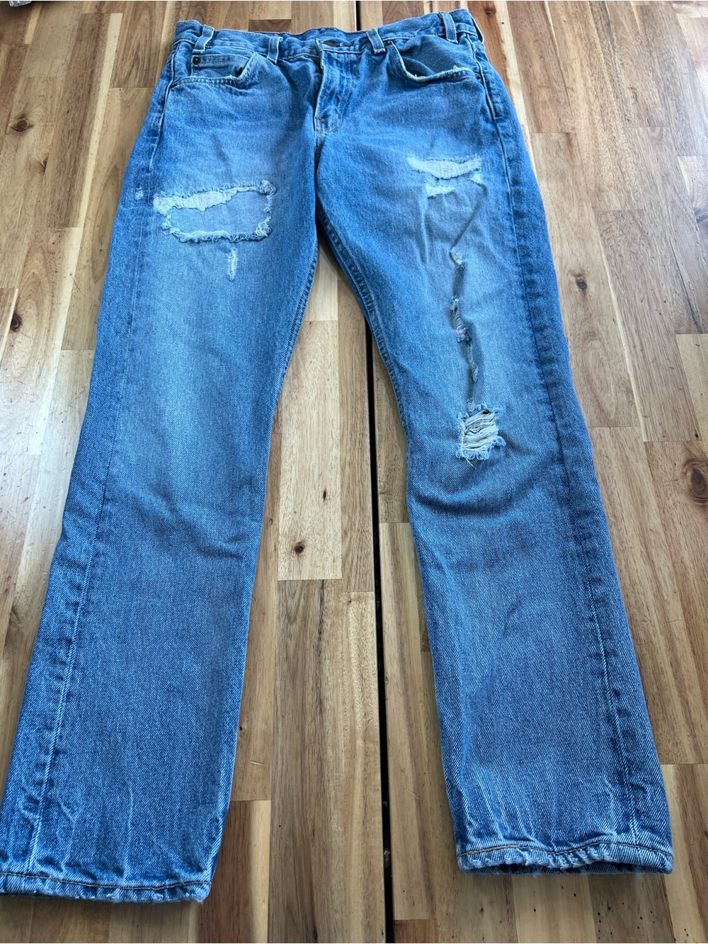 Levi’s 505C Distressed Jeans Light Wash Straight Leg Denim